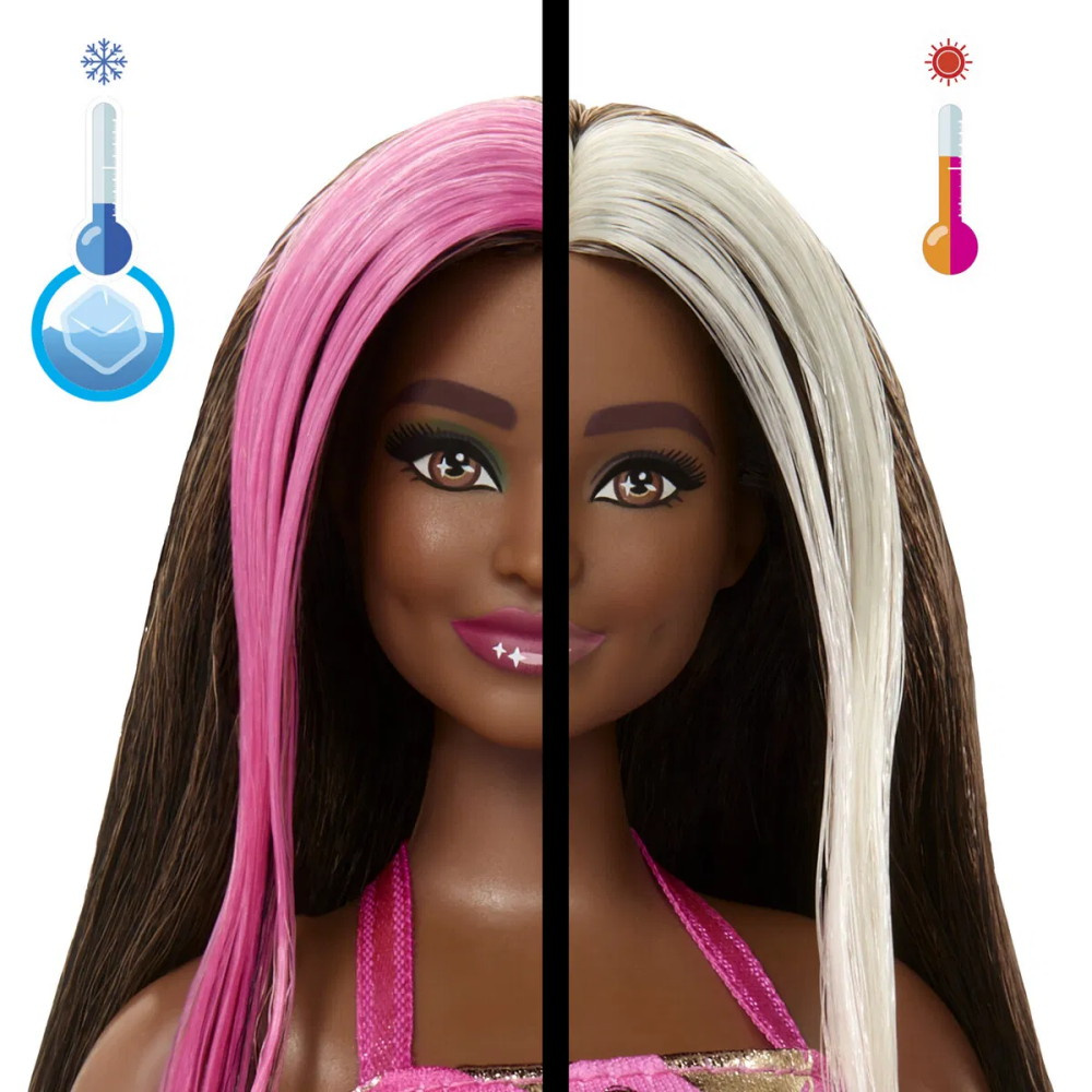 Barbie - Party Unboxed Mørk brunette dukke