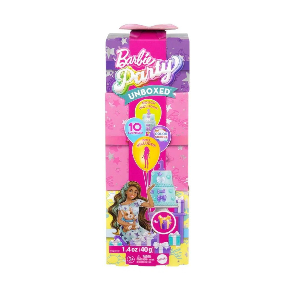 Barbie Party Unboxed - Brunette dukke