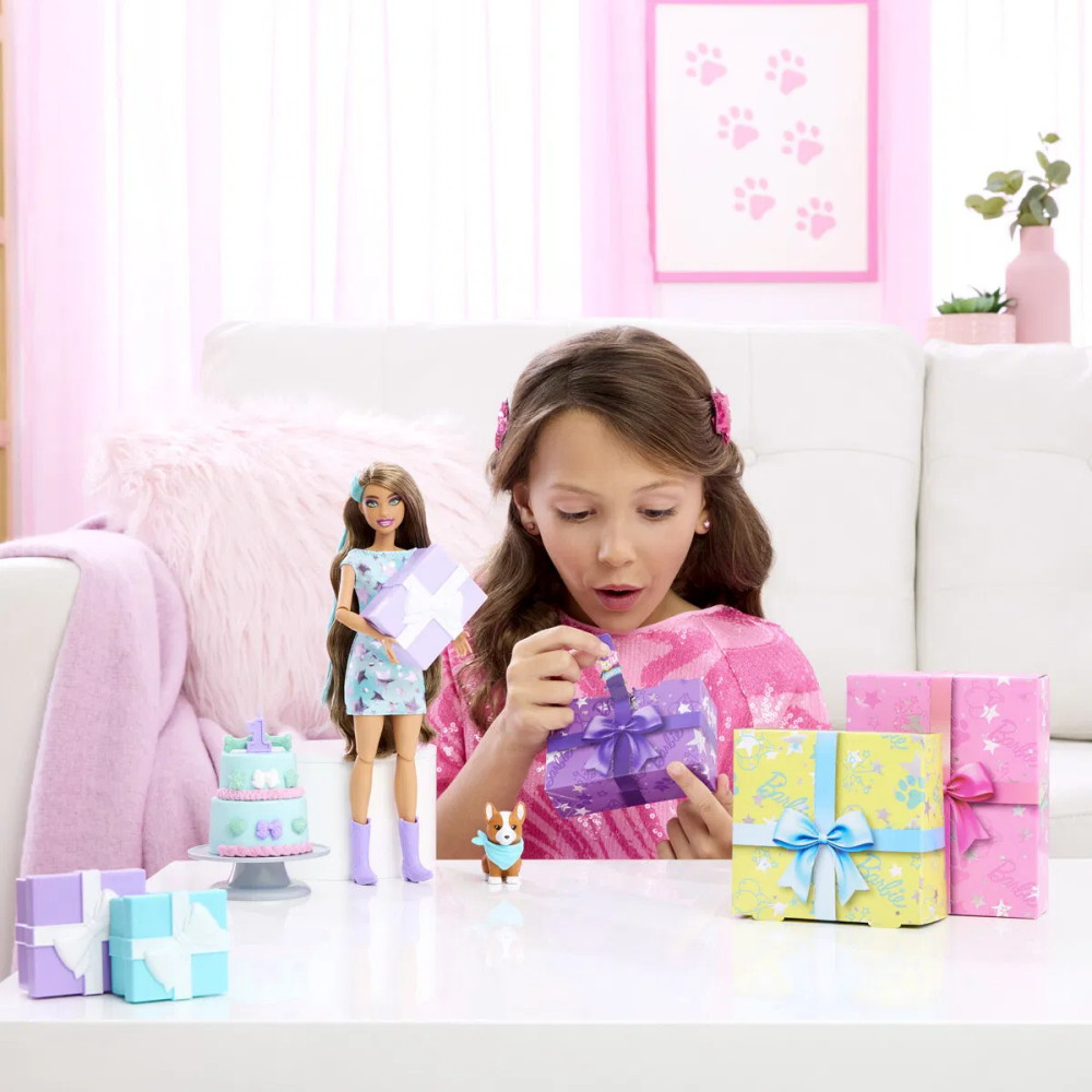 Barbie Party Unboxed - Brunette dukke