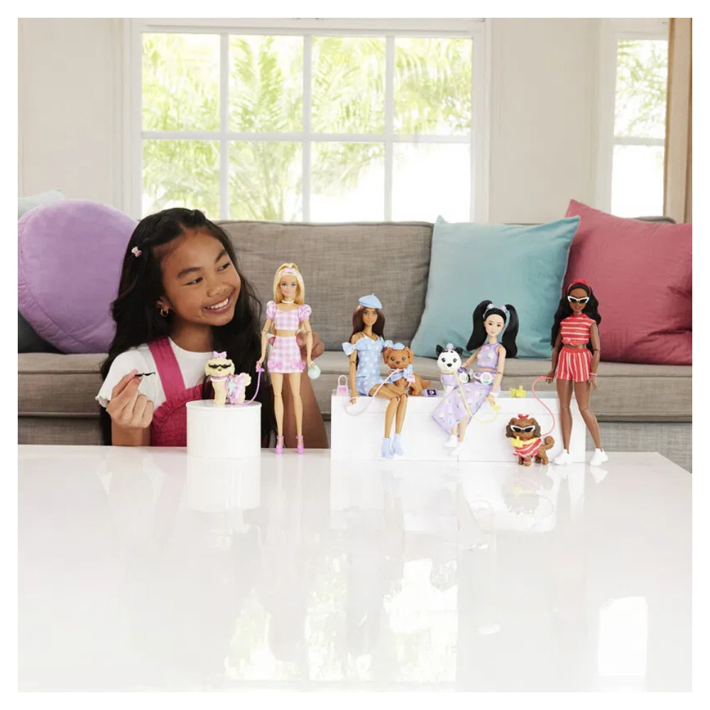 Barbie Twinning Looks - Hund og matchende lyserødt tøj