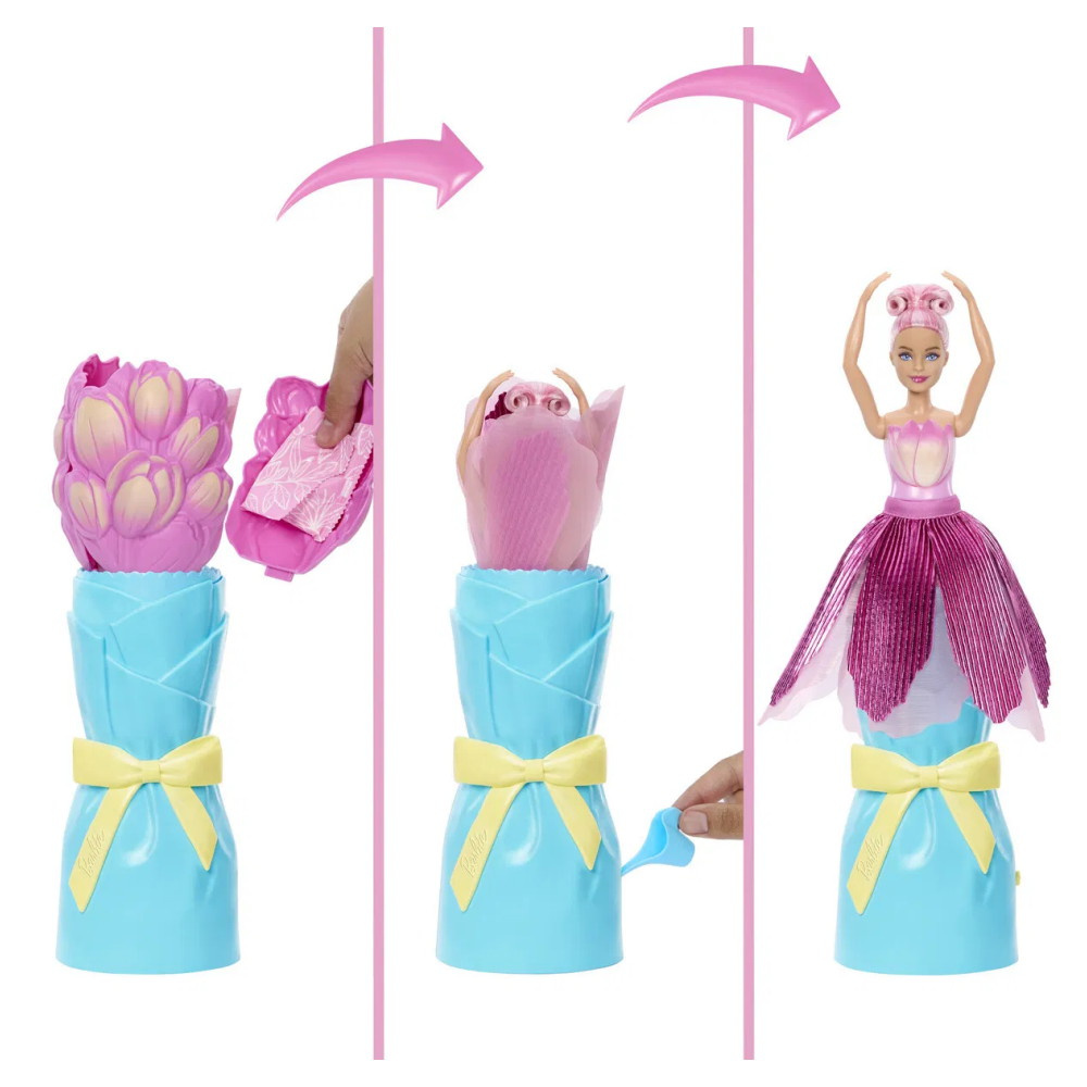 Barbie Petal Pop Fashion Doll Lyserød tulipan