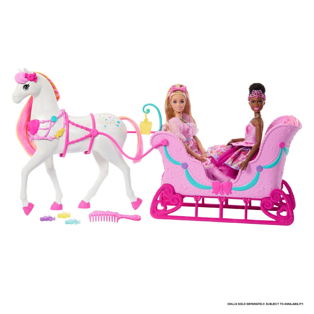 Barbie Hest og slæde Nutcracker Lyserød