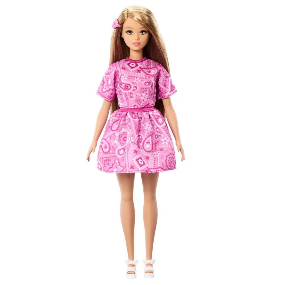 Barbie Fashionista Style - Lyserød paisley-nederdel og top #249