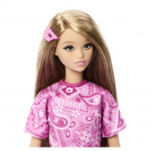 Barbie Fashionista Style - Lyserød paisley-nederdel og top #249 Barbie Fashionista Style - Lyserød paisley-nederdel og top #249