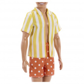 Barbie Fashionista Style Ken - Prikkede shorts og stribet skjorte #252 Barbie Fashionista Style Ken - Prikkede shorts og stribet skjorte #252