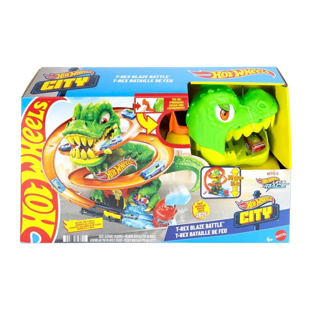 Hot Wheels City T-Rex Brandstation