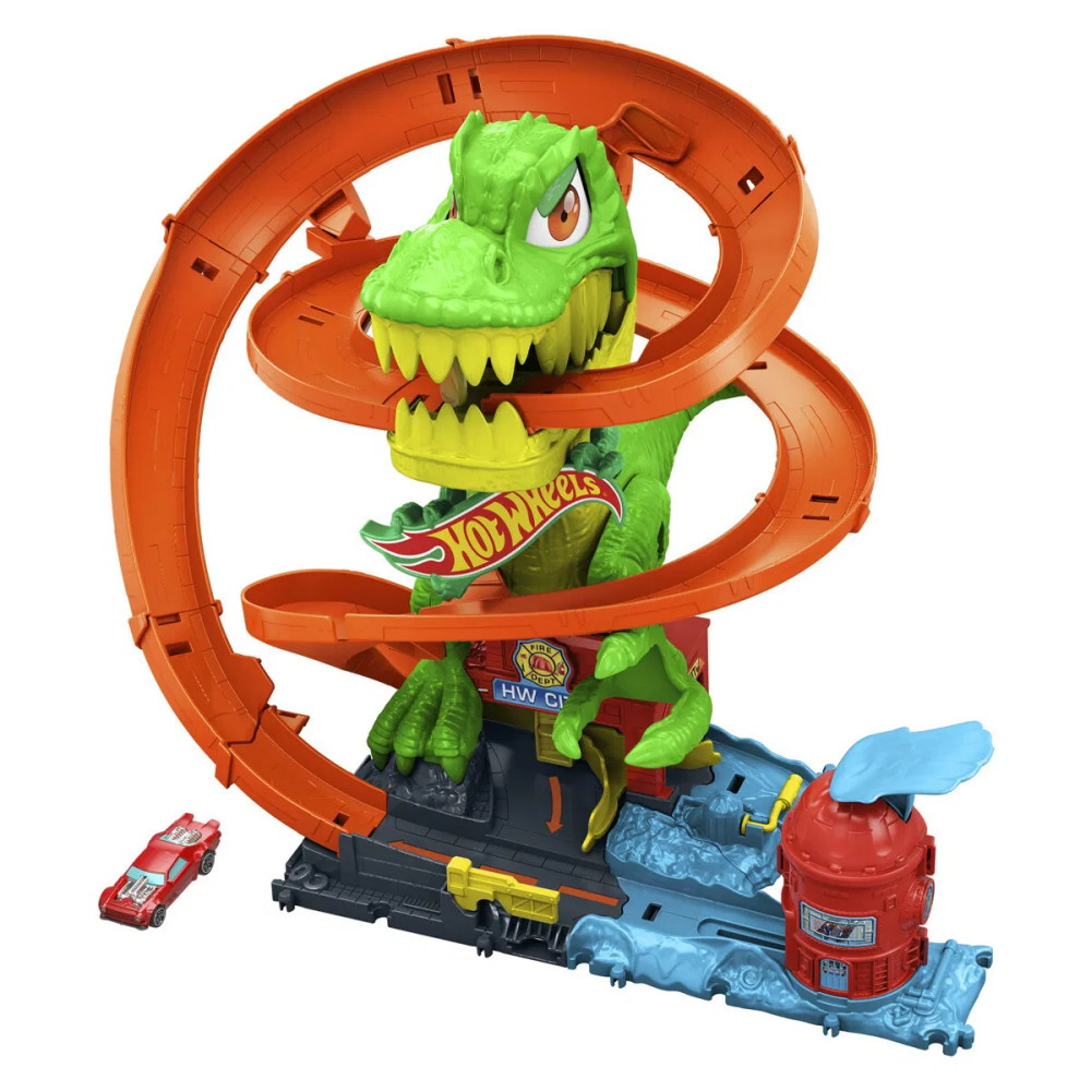 Hot Wheels City T-Rex Brandstation