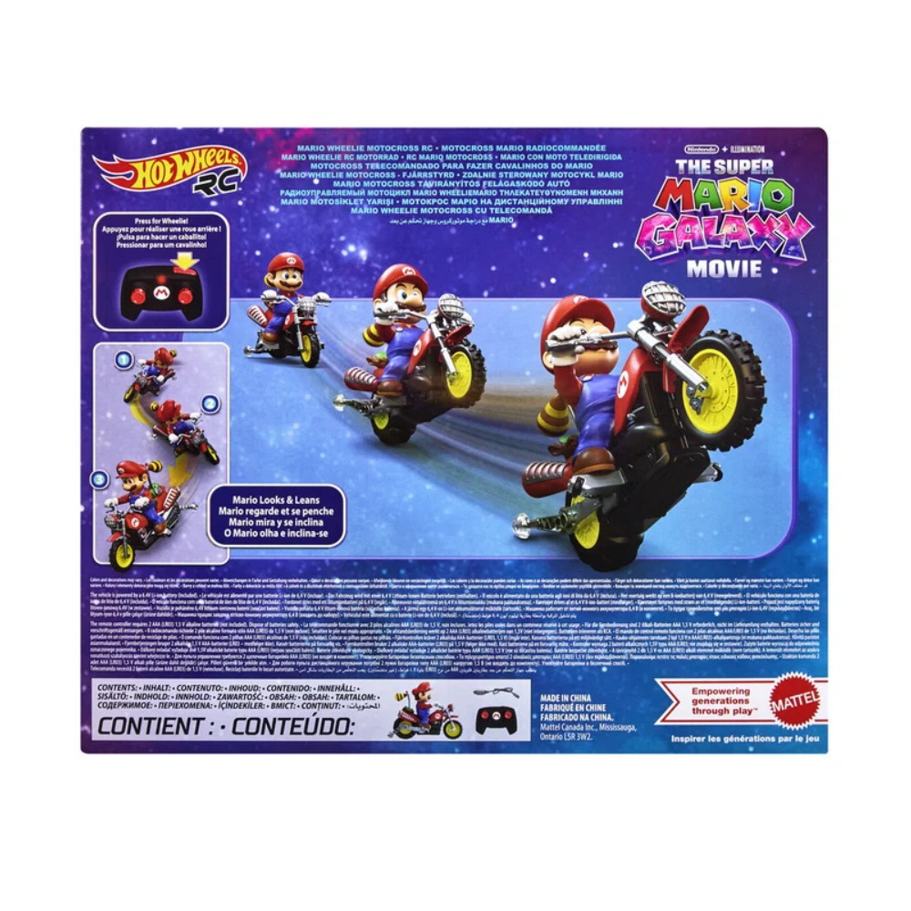 Hot Wheels Mario Movie Motorbike RC