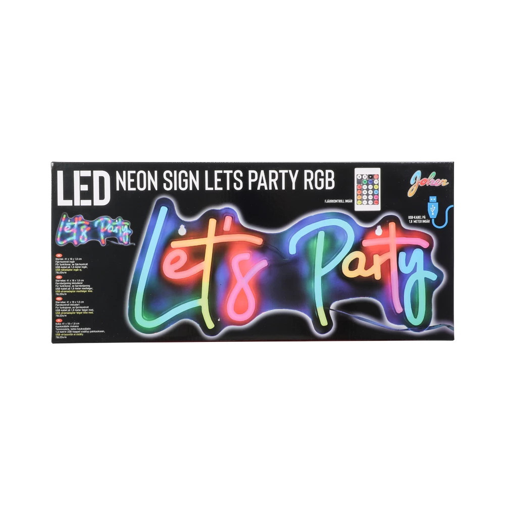 LED Neon Sign - Let's Party