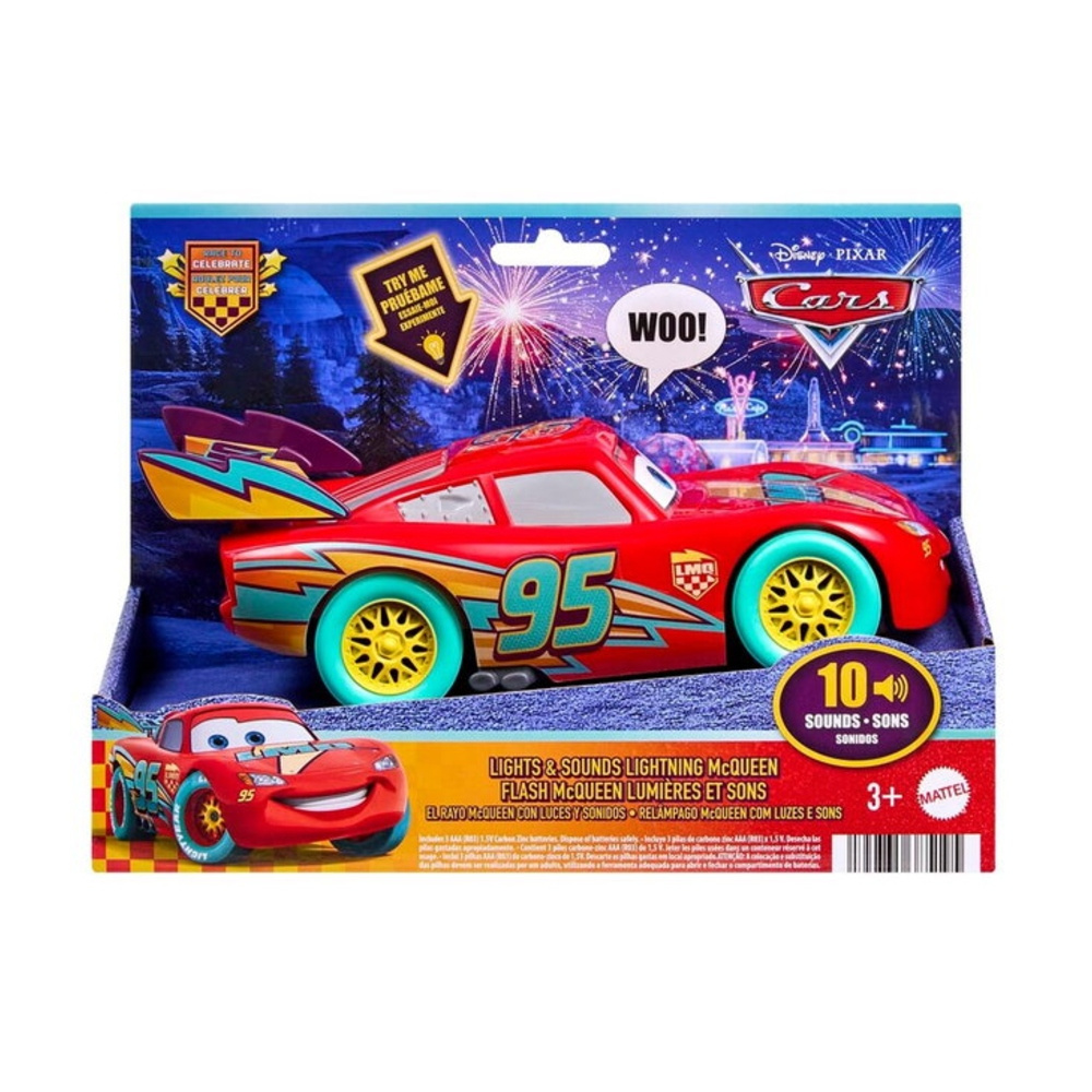 Pixar Cars Legetøjsbil McQueen Day Lights & Sounds Hero