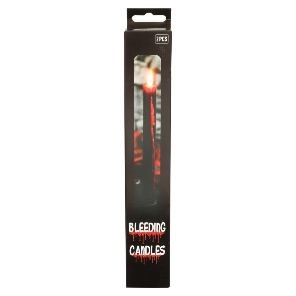 Bleeding Candles  Lys Sort 2 pak
