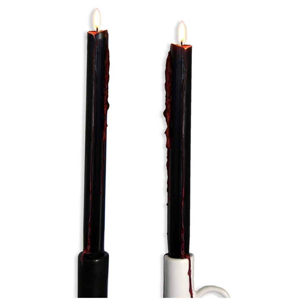 Bleeding Candles  Lys Sort 2 pak