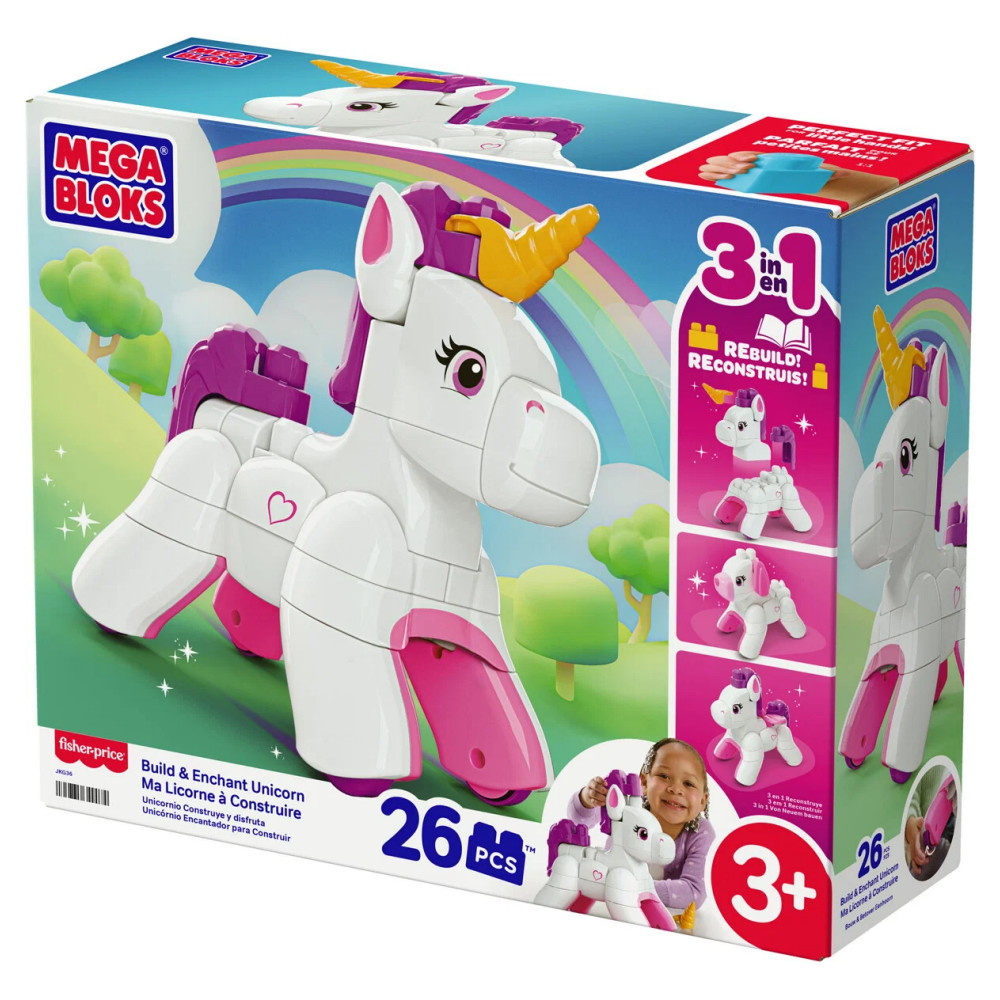 MEGA Bloks Build & Enchant Unicorn 26 Dele