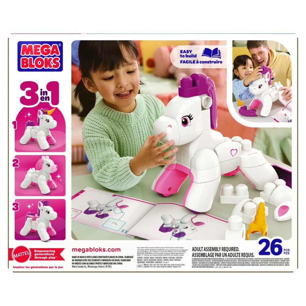 MEGA Bloks Build & Enchant Unicorn 26 Dele