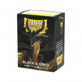 Sleeves Dragon Shield Matte Dual - 63 x 88 mm Black & Gold Sleeves Dragon Shield Matte Dual - 63 x 88 mm Black & Gold
