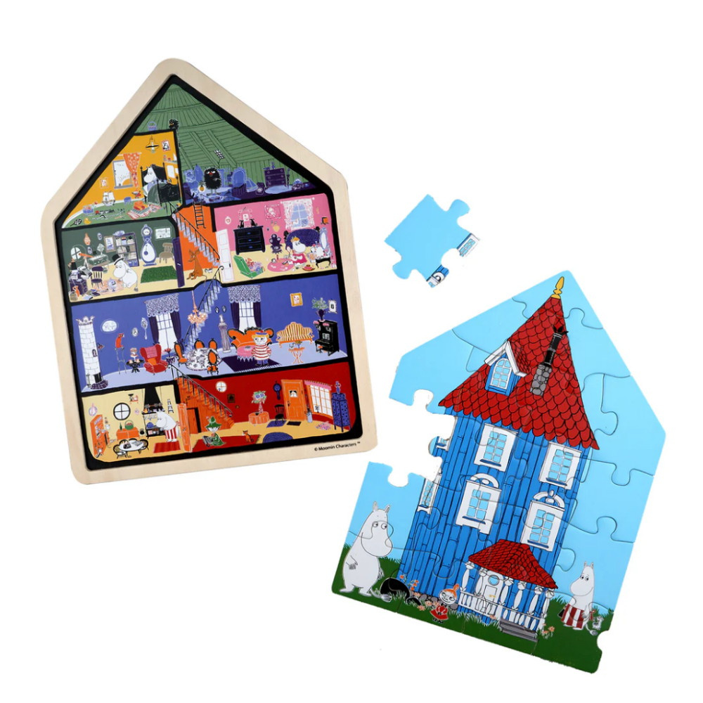 Træpuslespil - Mumins hus 19 Brikker