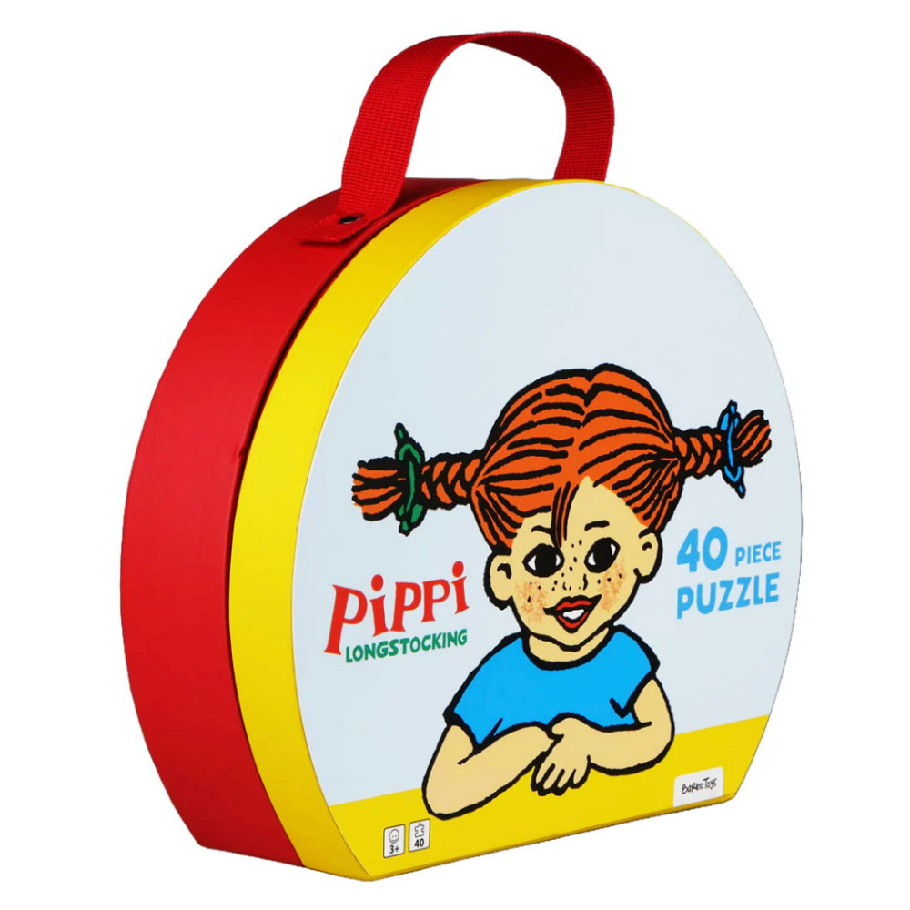 Pippi Langstrømpe - Kuffert Med Puslespil 40 Brikker