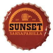 Fallout Sunset Sarsaparilla Bottle Cap Tin Sign Fallout Sunset Sarsaparilla Bottle Cap Tin Sign