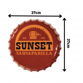 Fallout Sunset Sarsaparilla Bottle Cap Tin Sign Fallout Sunset Sarsaparilla Bottle Cap Tin Sign