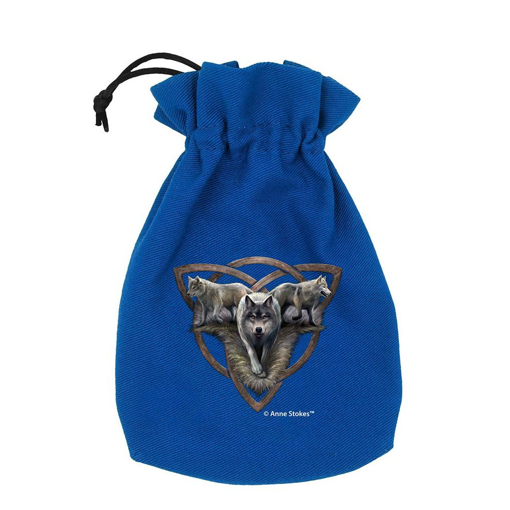 Anne Stokes Dice Pouch: Wolf Trio