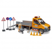 Bruder MB Sprinter kommunal med chauffør, L&S og tilbehør Bruder MB Sprinter kommunal med chauffør, L&S og tilbehør