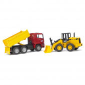 Bruder MAN TGA lastbil med gravemaskine FR 130 Bruder MAN TGA lastbil med gravemaskine FR 130