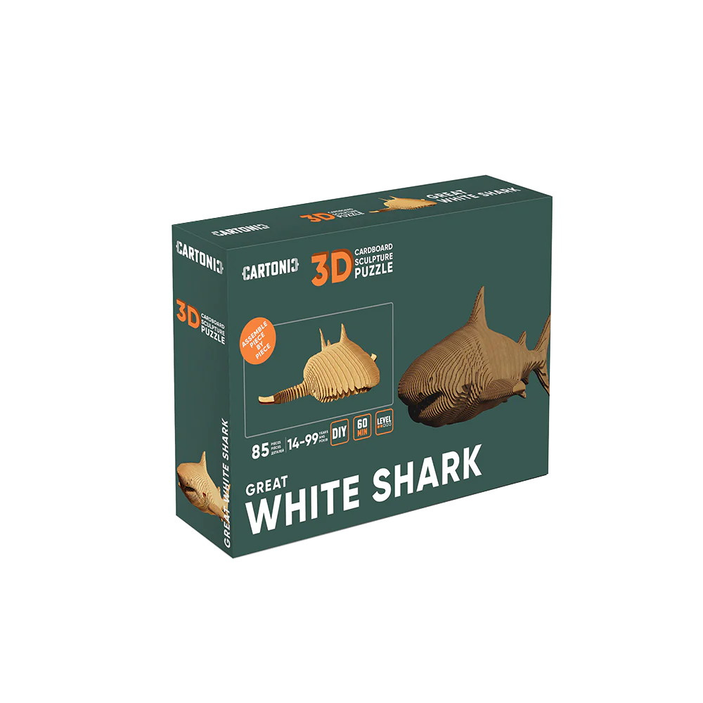 Cartonic 3D-puslespil – Haj, 85 Dele