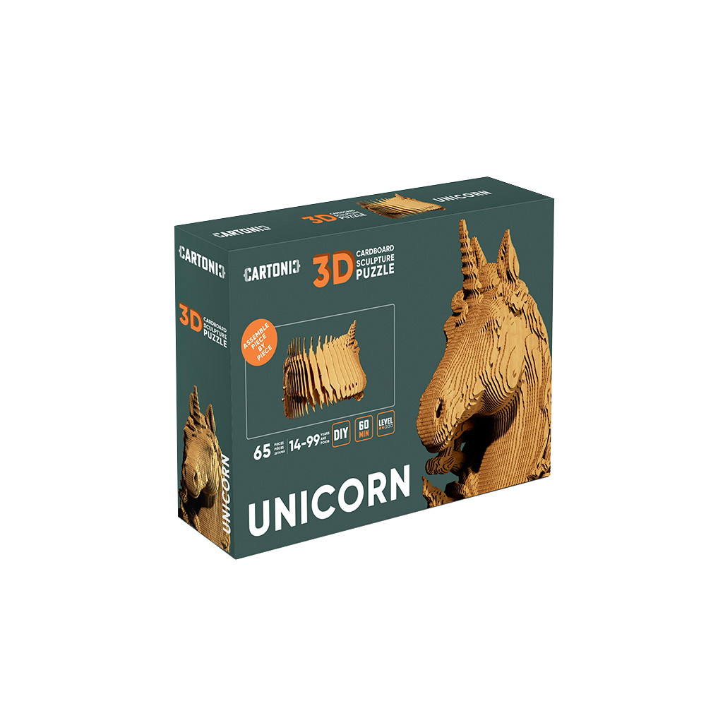 Cartonic 3D-puslespil - Enhjørning 65 dele