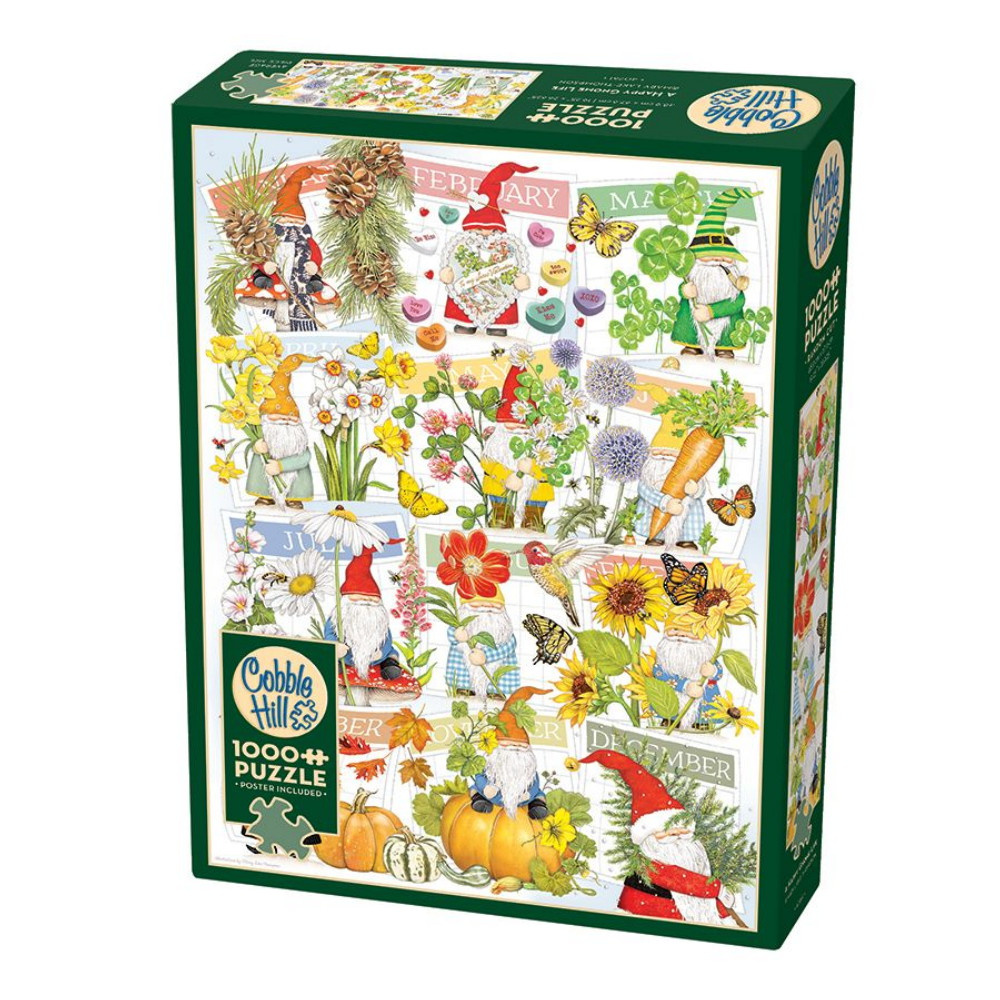 Cobble Hill Pussel - A Happy Gnome Life 1000 brikker