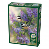 Cobble Hills Chickadees And Lilacs 1000  Brikker Cobble Hills Chickadees And Lilacs 1000  Brikker