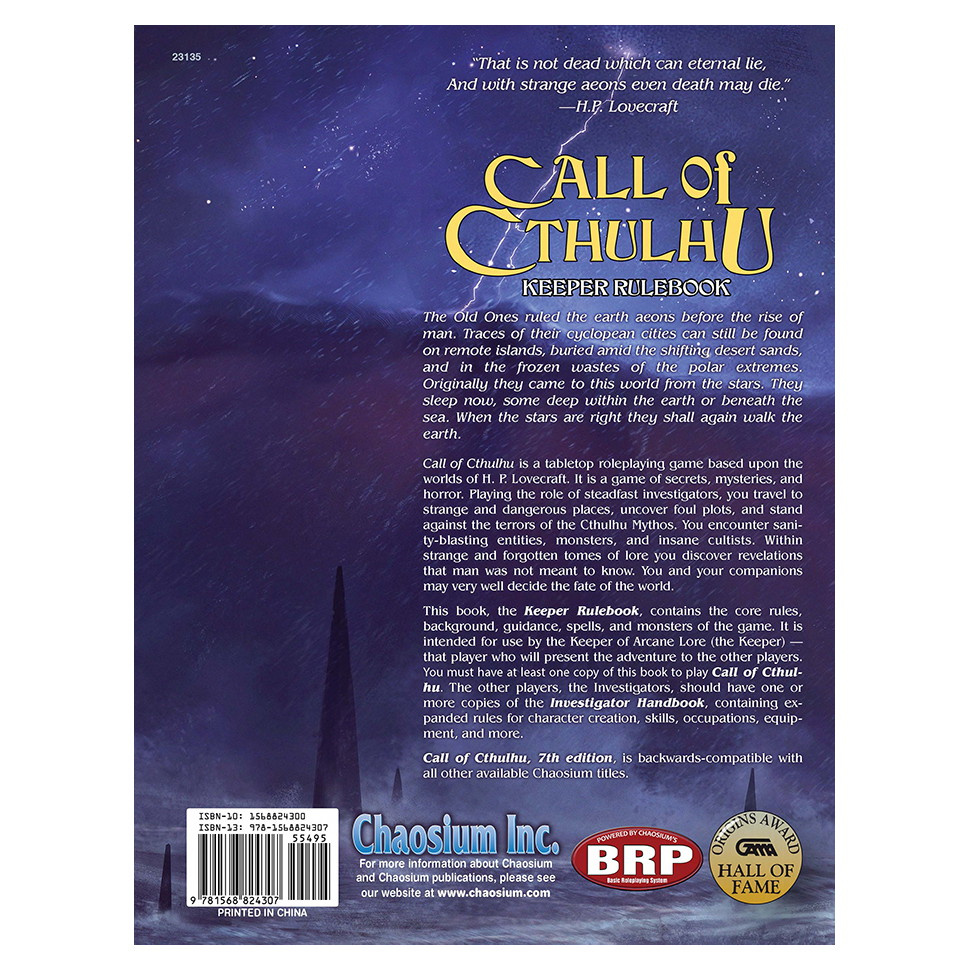 Call Of Cthulhu RPG: Keeper Rulebook