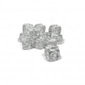 Dice Set D6 Translucent Clear/White 16 mm Dice Set D6 Translucent Clear/White 16 mm
