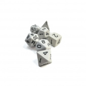 Dice Set 7 Opaque White/Black Dice Set 7 Opaque White/Black
