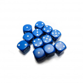 Dice Set D6 Opaque Blue/White 16 mm Dice Set D6 Opaque Blue/White 16 mm