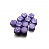 Dice Set D6 Opaque Purple/White 16 mm Dice Set D6 Opaque Purple/White 16 mm