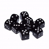 Dice Set D6 Opaque Black/White 16 mm Dice Set D6 Opaque Black/White 16 mm