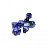 Dice Set 7 Gemini Black-Blue/Gold Dice Set 7 Gemini Black-Blue/Gold