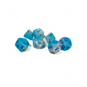Dice Set 7 Gemini Turquoise-White/Blue Luminary Dice Set 7 Gemini Turquoise-White/Blue Luminary