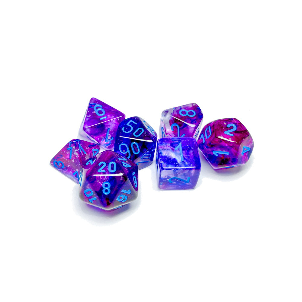 Dice Set 7 Nebula Nocturnal/Blue Luminary