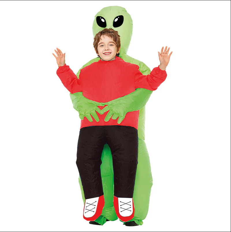 Oppustelig Alien kostume til børn