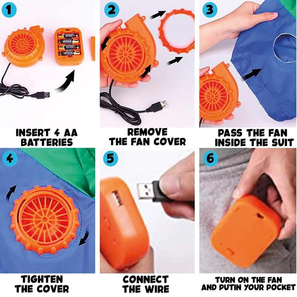 Oppustelig Alien kostume til børn