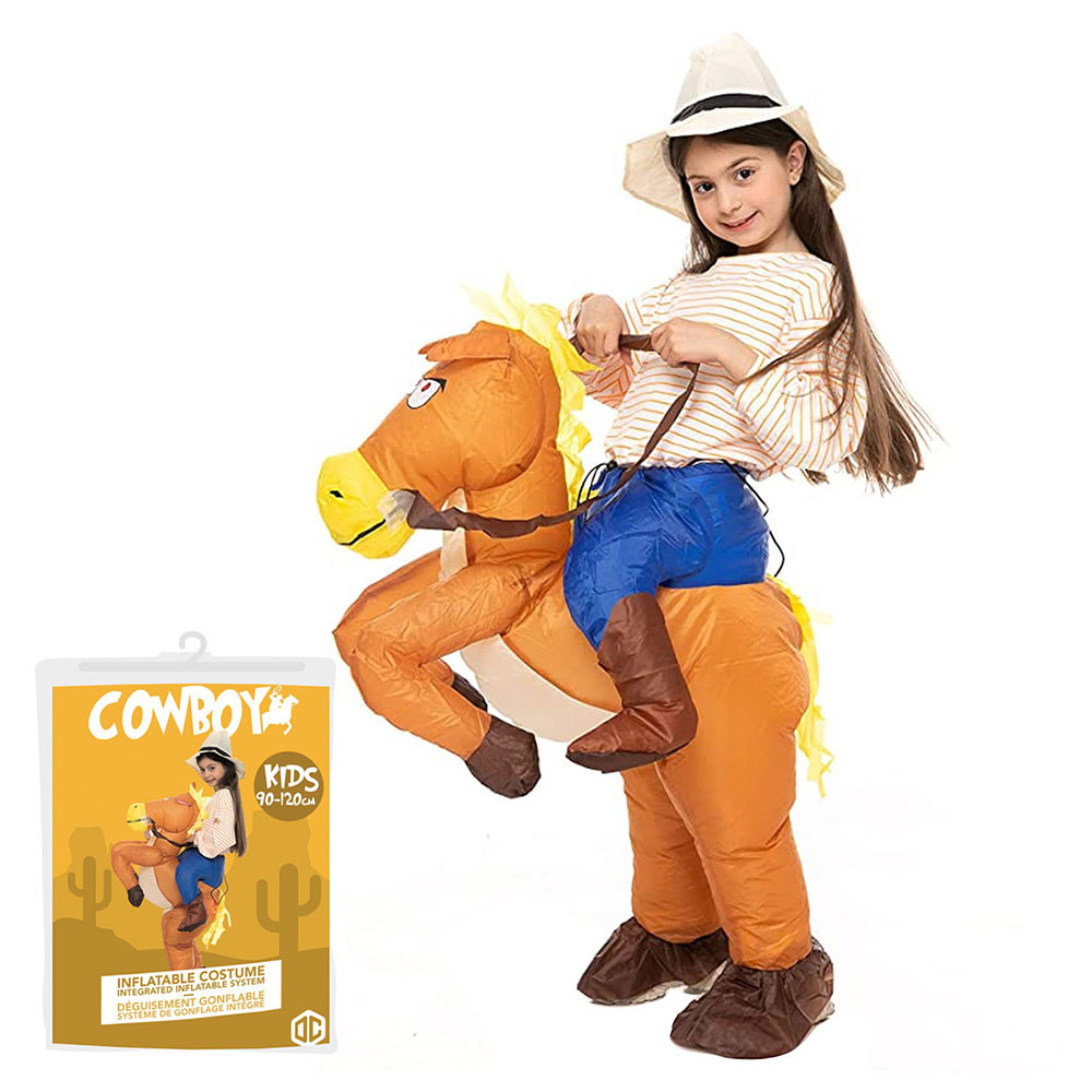 Oppustelig Cowboy kostume - Kids