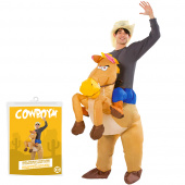 Oppustelig Cowboy kostume