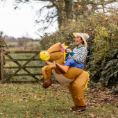 Oppustelig Cowboy kostume Oppustelig Cowboy kostume