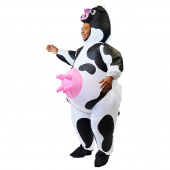 Oppustelig Crazy Cow kostume
