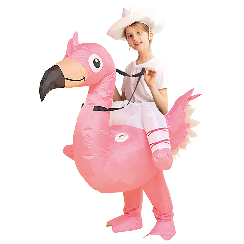 Oppustelig Cute Flamingo kostume - Kids