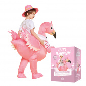 Oppustelig Cute Flamingo kostume - Kids