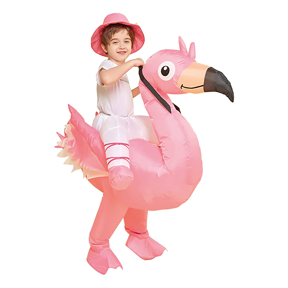 Oppustelig Cute Flamingo kostume - Kids