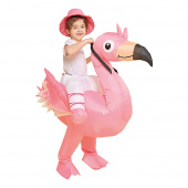 Oppustelig Cute Flamingo kostume - Kids