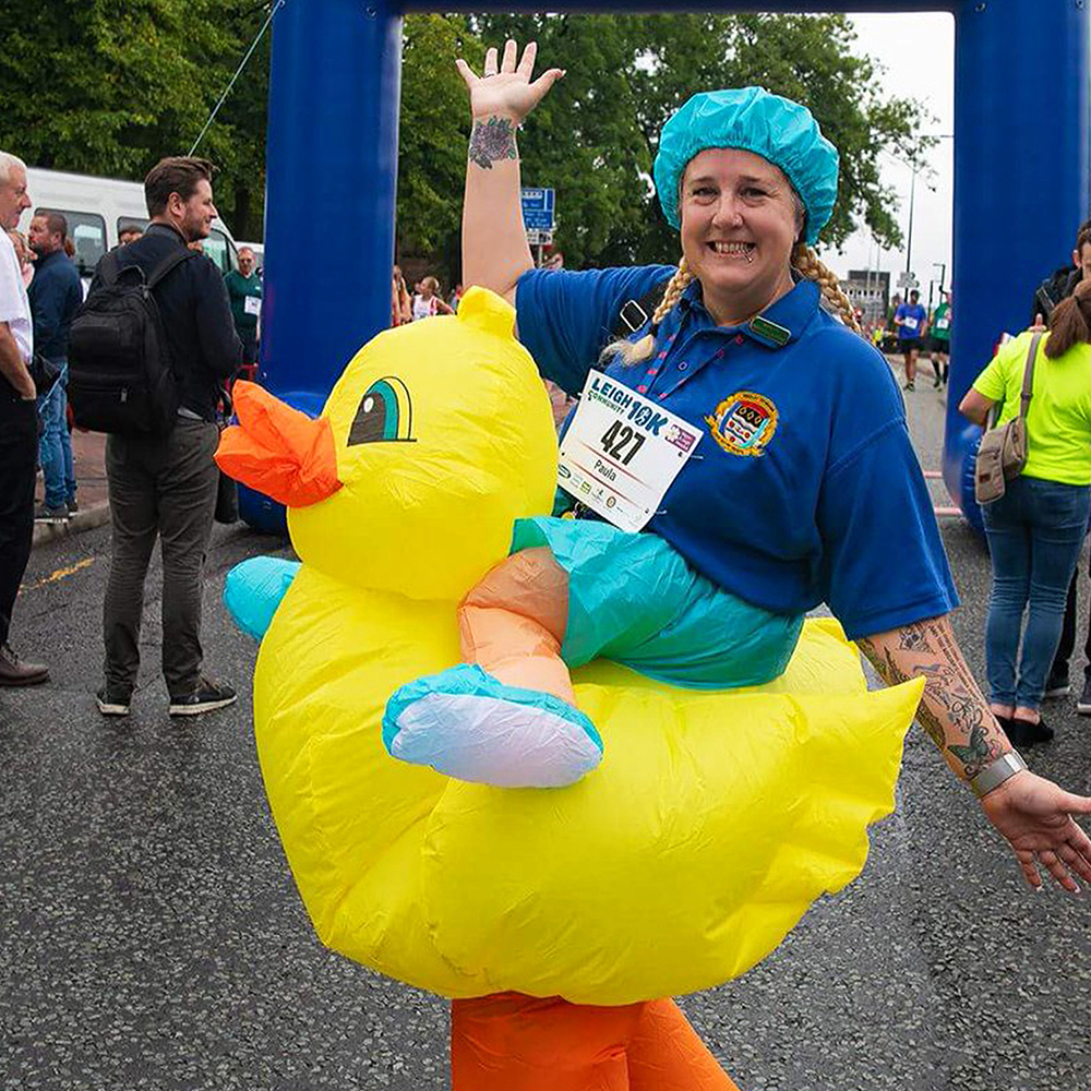 Oppustelig Duck kostume